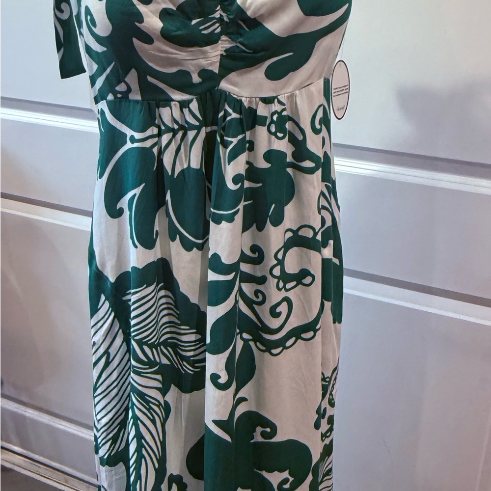 Soma Green and White Maxi Dress